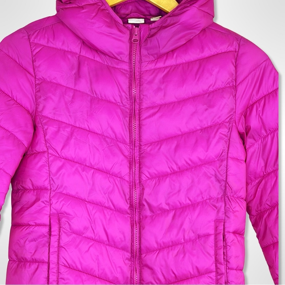 Gap Kids Pink Puffer Jacket Hooded Primaloft Down Alternative Coat Girls XL - Picture 4 of 8